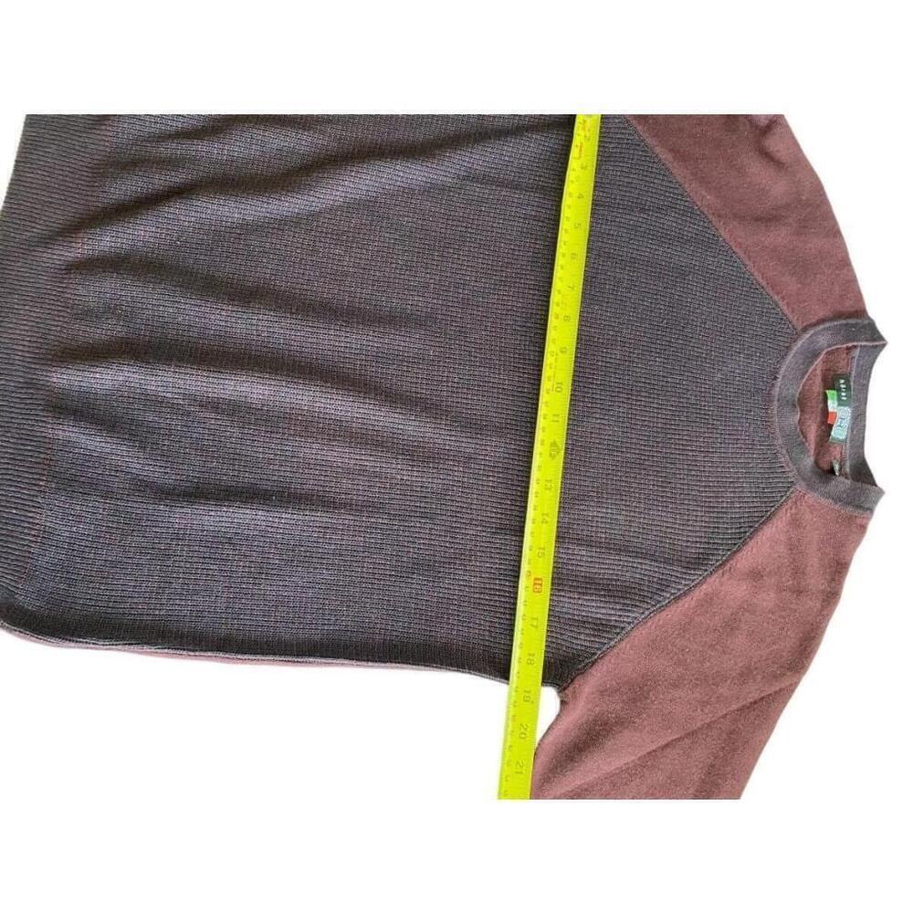 Horst Maroon Knit Mens M Medium Made in Italy Pullover Sweater op - Picture 4 of 7